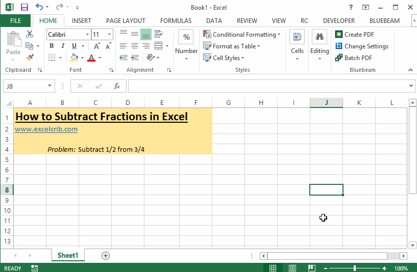 How to Subtract Fractions