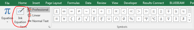 Excel Equation Editor